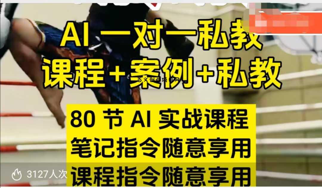 AI指令实战课，课程+案例，80节AI实战课程，笔记指令随意享用，课程指令随意享用(更新7月)-百义网络创业网-虚拟电商货源