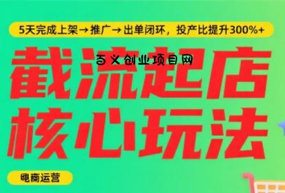 淘宝截流快速起店玩法，掌握暴力快速起店的流程-百义网络创业网-虚拟电商货源