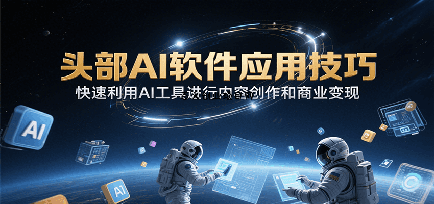 头部AI软件应用技巧，快速利用AI工具进行内容创作和商业变现-百义网络创业网-虚拟电商货源