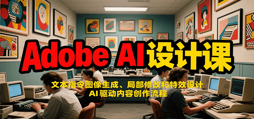 Adobe AI设计课：文本指令图像生成、局部修改和特效设计，AI驱动内容创作流程-百义网络创业网-虚拟电商货源