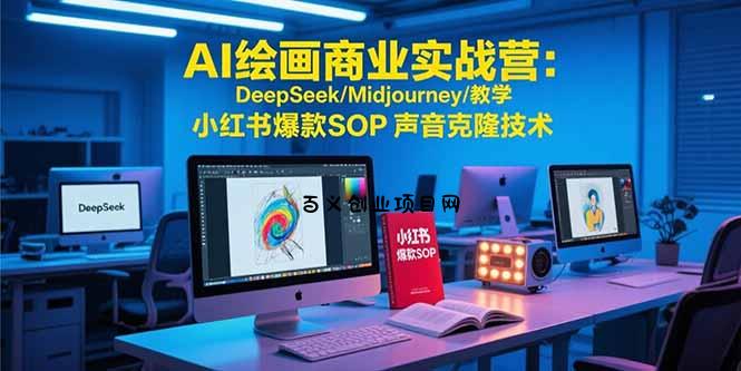 AI绘画商业实战营：DeepSeek/Midjourney/教学 小红书爆款SOP 声音克隆技术-百义网络创业网-虚拟电商货源