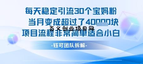每天稳定引流30个人 当月变成超过了4个W项目流程非常简单适合小白-百义网络创业网-虚拟电商货源