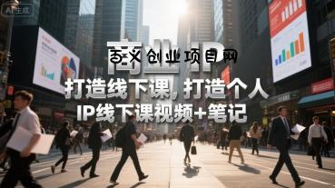 商业IP打造线下课，打造个人 IP线下课视频+笔记-百义网络创业网-虚拟电商货源