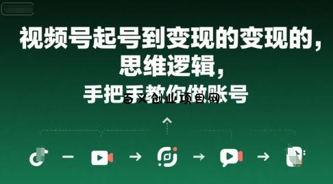 视频号起号到变现的思维逻辑，手把手教你做账号-百义网络创业网-虚拟电商货源