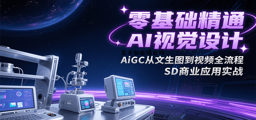 零基础精通AI视觉设计，AiGC从文生图到视频全流程，SD商业应用实战-百义网络创业网-虚拟电商货源