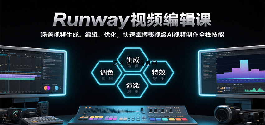 Runway视频编辑课，涵盖视频生成、编辑、优化，快速掌握影视级AI视频制作全栈技能-百义网络创业网-虚拟电商货源