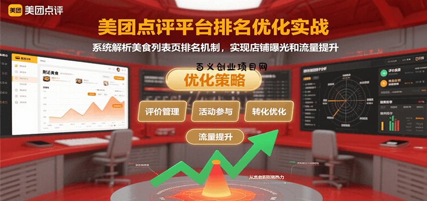 美团点评平台排名优化实战，系统解析美食列表页排名机制，实现店铺曝光和流量提升-百义网络创业网-虚拟电商货源