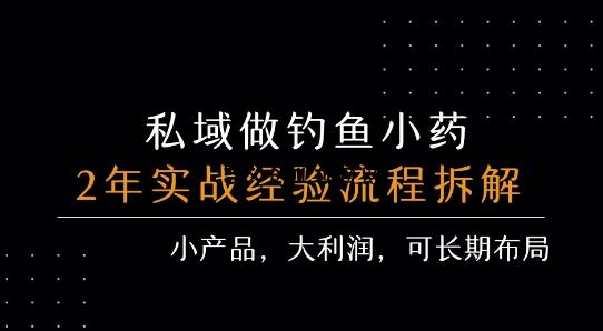 私域做钓鱼小药 每单利润3张+ 详细流程拆解-百义网络创业网-虚拟电商货源