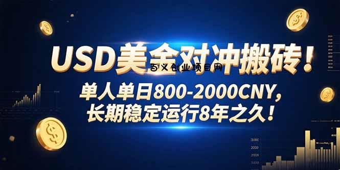 USD美金对冲搬砖!单人单日800-2000CNY，长期稳定运行8年之久!-百义网络创业网-虚拟电商货源