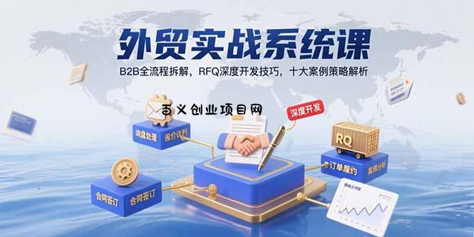 外贸实战系统课：B2B全流程拆解，RFQ深度开发技巧，十大案例策略解析-百义网络创业网-虚拟电商货源