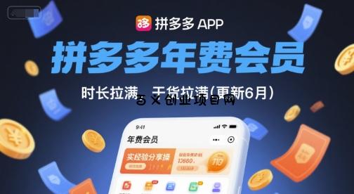 拼多多年费会员，实经验分享操，时长拉满，干货拉满(更新8月)-百义网络创业网-虚拟电商货源