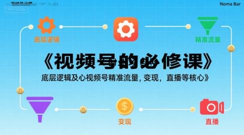 视频号的必修课，视频号的底层逻辑及核心视频号精准流量，变现，直播等核心-百义网络创业网-虚拟电商货源