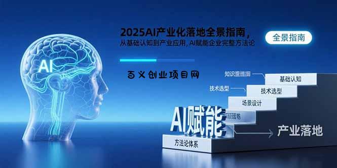 2025AI产业化落地全景指南，从基础认知到产业应用，AI赋能企业完整方法论-百义网络创业网-虚拟电商货源