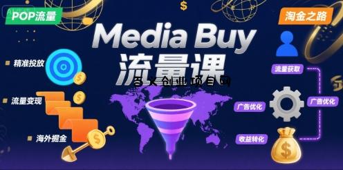 Media Buy之POP流量课，带你开启海外Media Buy淘金之路-百义网络创业网-虚拟电商货源
