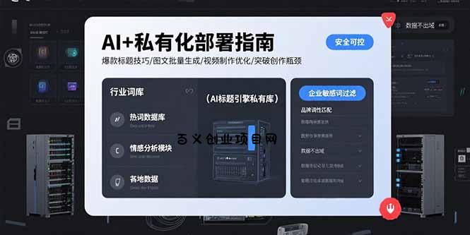 AI+私有化部署指南 爆款标题技巧/图文批量生成/视频制作优化/突破创作瓶颈-百义网络创业网-虚拟电商货源