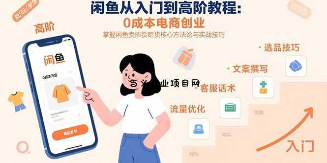 闲鱼从入门到高阶教程：0成本电商创业，掌握闲鱼卖货核心方法论与实战技巧-百义网络创业网-虚拟电商货源