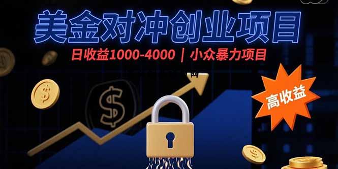 美金对冲创业项目，日收益1000-4000，小众暴力项目-百义网络创业网-虚拟电商货源