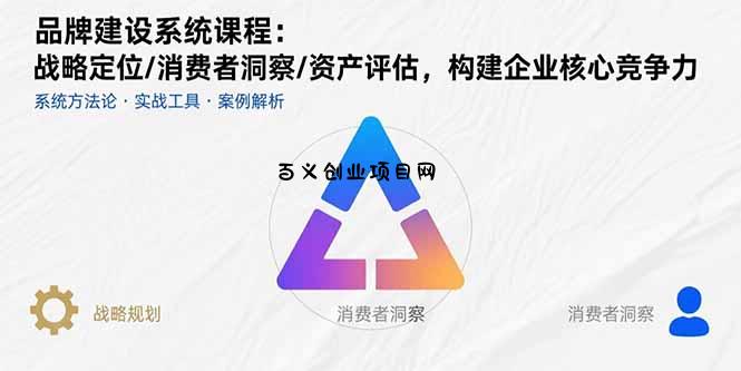 品牌建设系统课程：战略定位/消费者洞察/资产评估，构建企业核心竞争力-百义网络创业网-虚拟电商货源