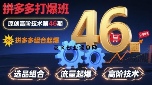 拼多多打爆班原创高阶技术第46期，拼多多组合起爆-百义网络创业网-虚拟电商货源