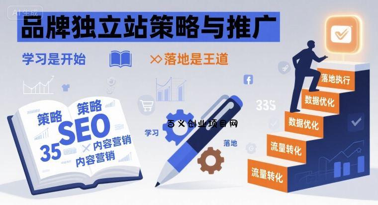 品牌独立站策略与推广，学习是开始，落地是王道-百义网络创业网-虚拟电商货源