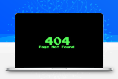 HTML黑色大气绿色发光字404错误页模板